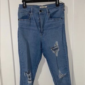 Levi Mile High Super Skinny Ripped Jeans